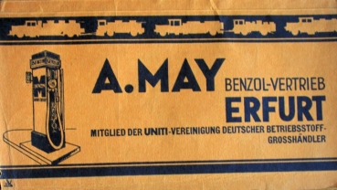 May Car Roadmap "Benzolvertrieb" Erfurt 1934 (3802)